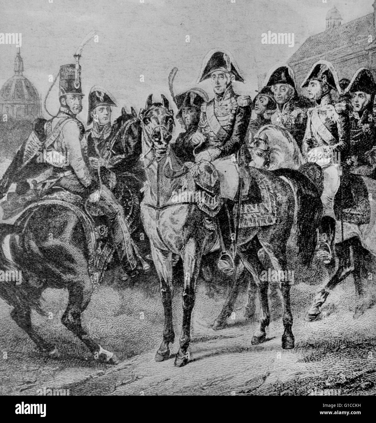 Gravur von König Charles X von Frankreich (1757-1836). Vom 19. Jahrhundert Stockfoto