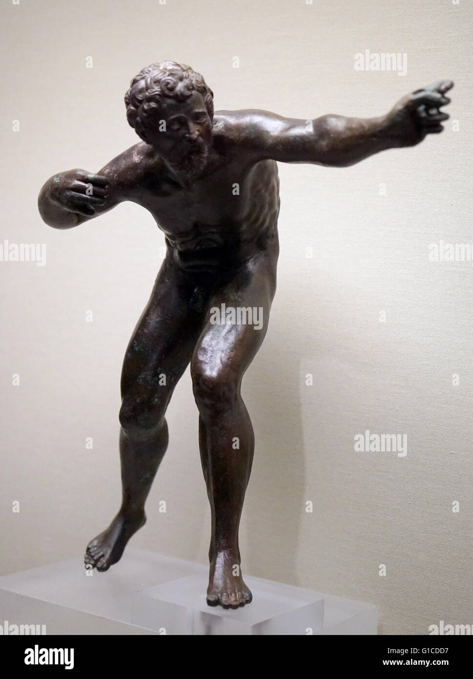Bronzefigur eines Bogenschützen, die Herkules sein könnte. Stockfoto