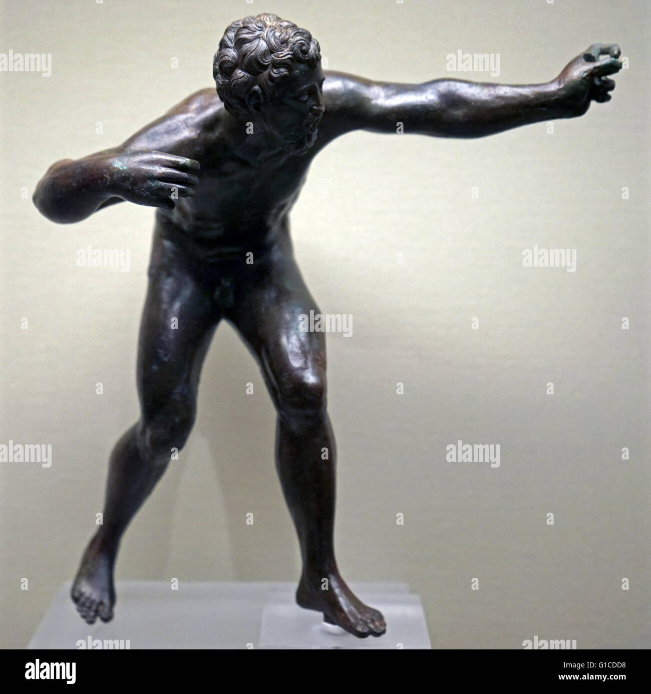 Bronzefigur eines Bogenschützen, die Herkules sein könnte. Stockfoto