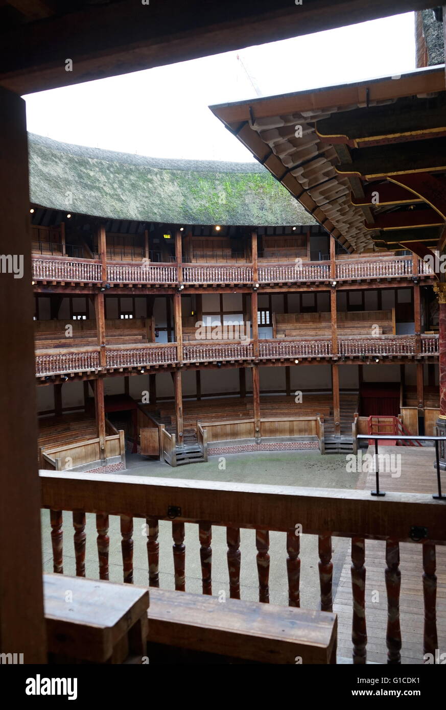 Innere des Globe Theatre London, William Shakespeare Erbaut