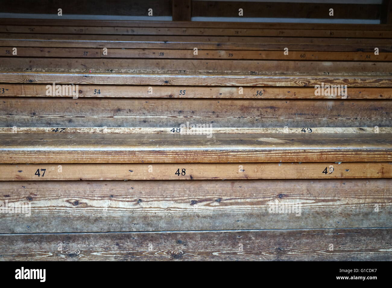 Innere des Globe Theatre London, William Shakespeare zugeordnet. Erbaut im 16. Jahrhundert von Shakespeares spielen Unternehmen, der Lord Chamberlain es Men. London. Datierte 2015 Stockfoto