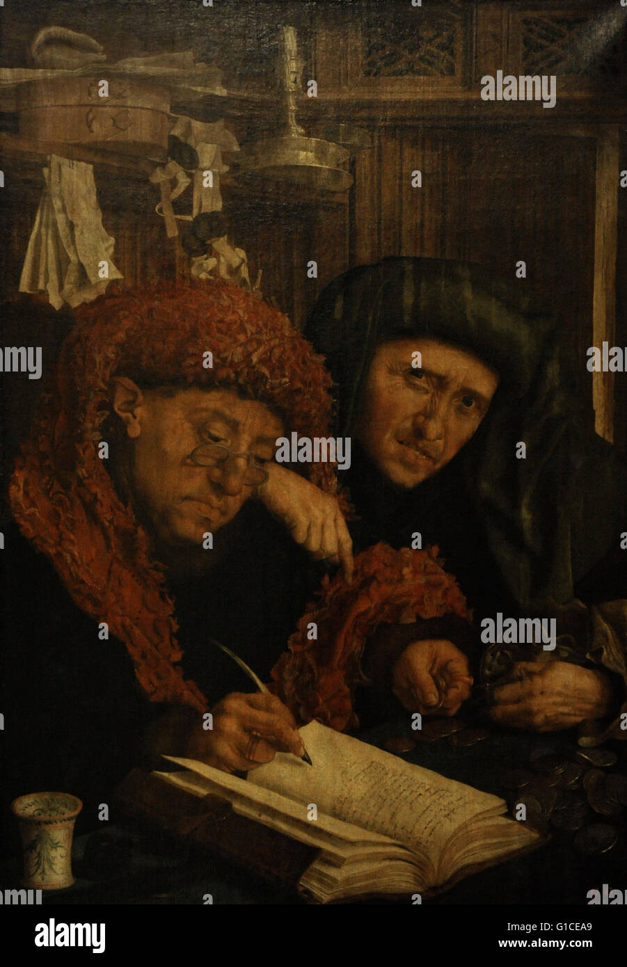 Marinus Claeszoon van Reymerswaele (c.1490–c.1546). Niederländischer Maler. Zöllner. Öl auf Leinwand. Die Eremitage. Sankt Petersburg. Russland. Stockfoto