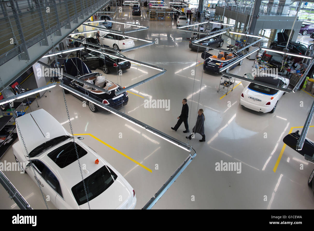 Rolls-Royce Automobil-Montagewerk, Chichester, West Sussex, England, UK Stockfoto