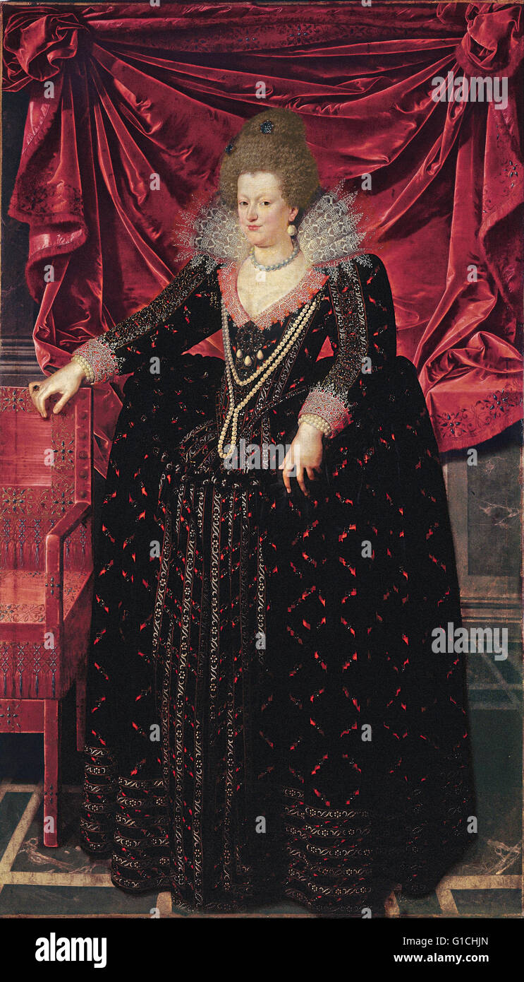 Frans Pourbus der jüngere - Porträt von Maria de Medici - Museo de Bellas Artes de Bilbao Stockfoto