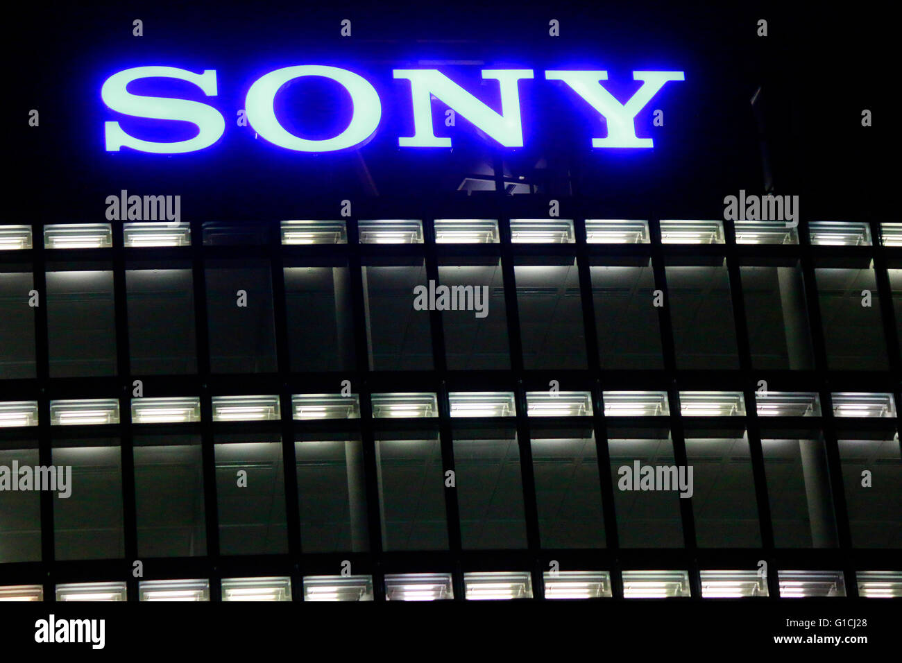 Das Logo der Marken "Sony", Berlin. Stockfoto
