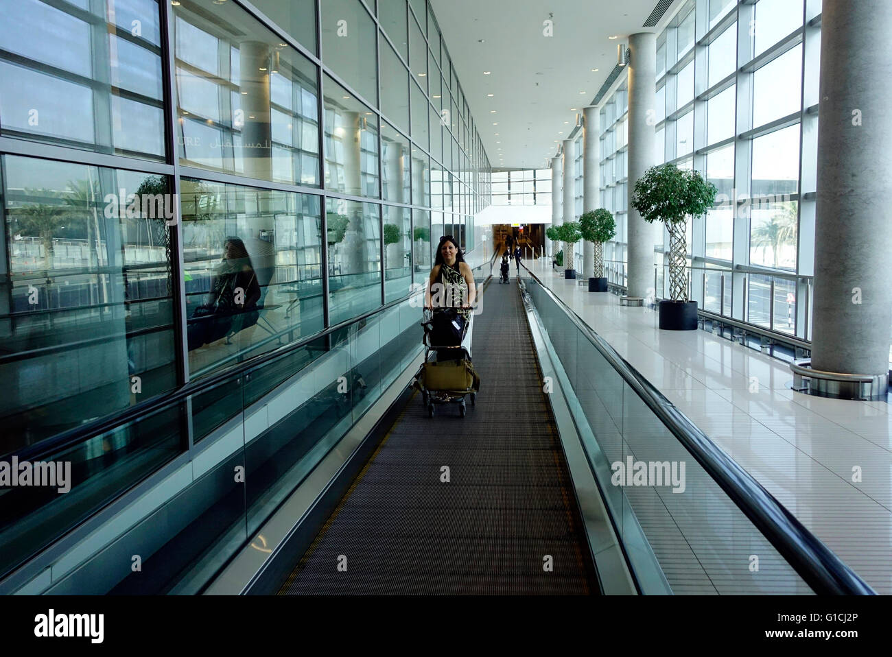 Flughafen Abu Dhabi.   Vereinigte Arabische Emirate. Stockfoto