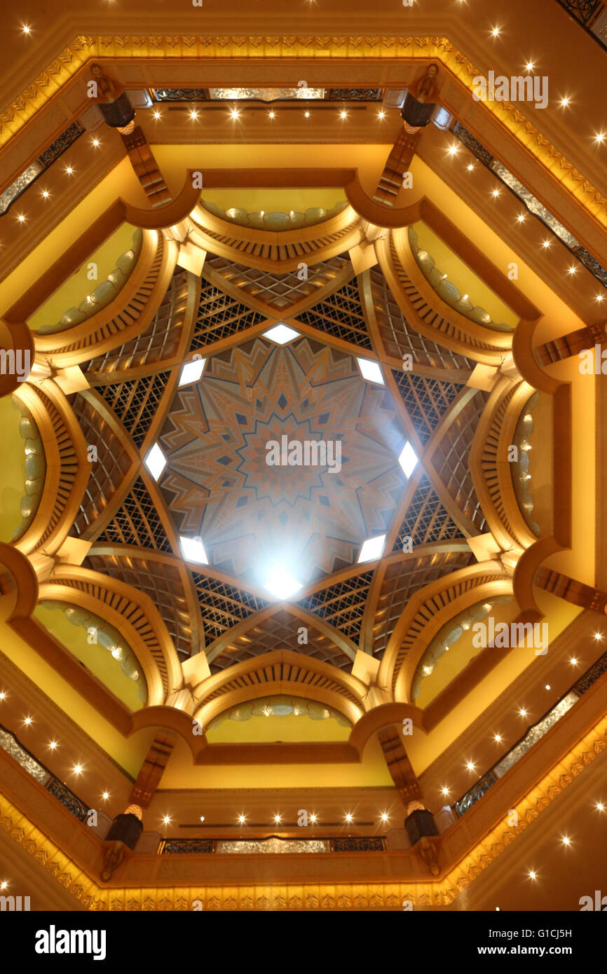 Abu Dhabi, Emirates Palace Hotel.  Vereinigte Arabische Emirate. Stockfoto