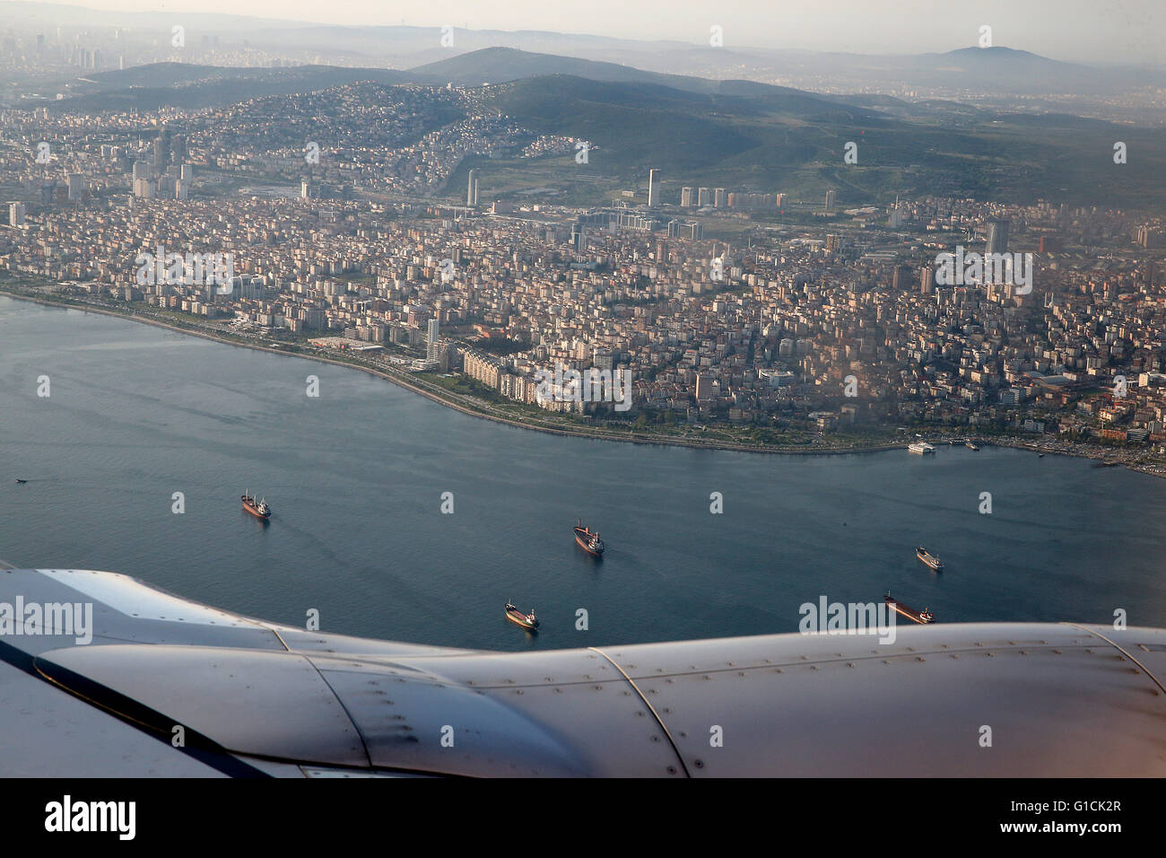 Istanbul, die vom Flugzeug aus gesehen. Turkei. Stockfoto
