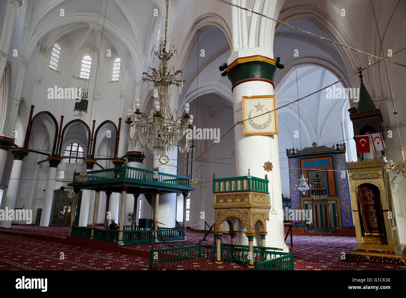 Selimye Moschee (St. Sophia Cathedral), Nicosia, Zypern. Stockfoto