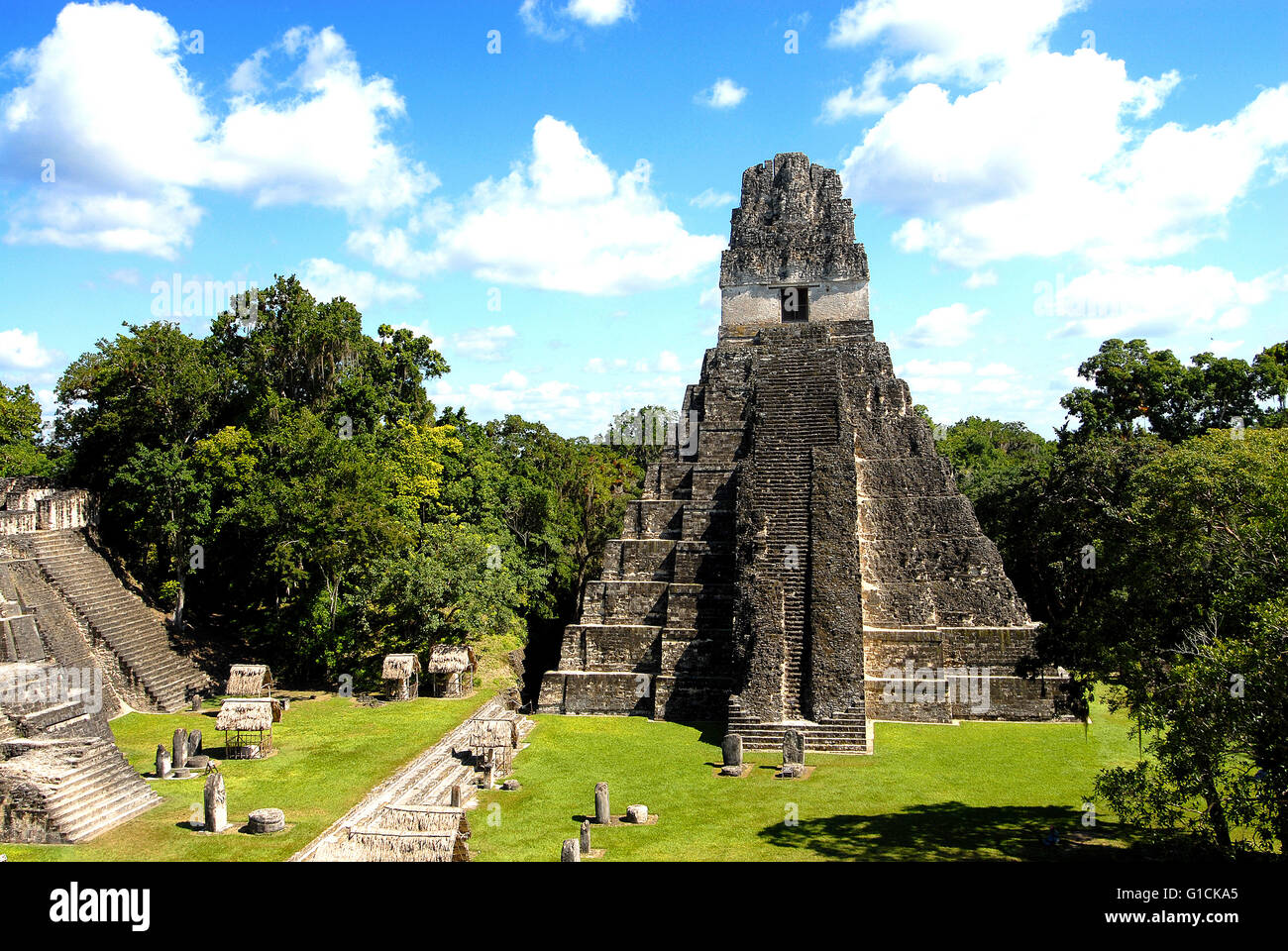 Tempel I oder Tempel des riesigen Jaguars in Tikal. Guatemala. Stockfoto