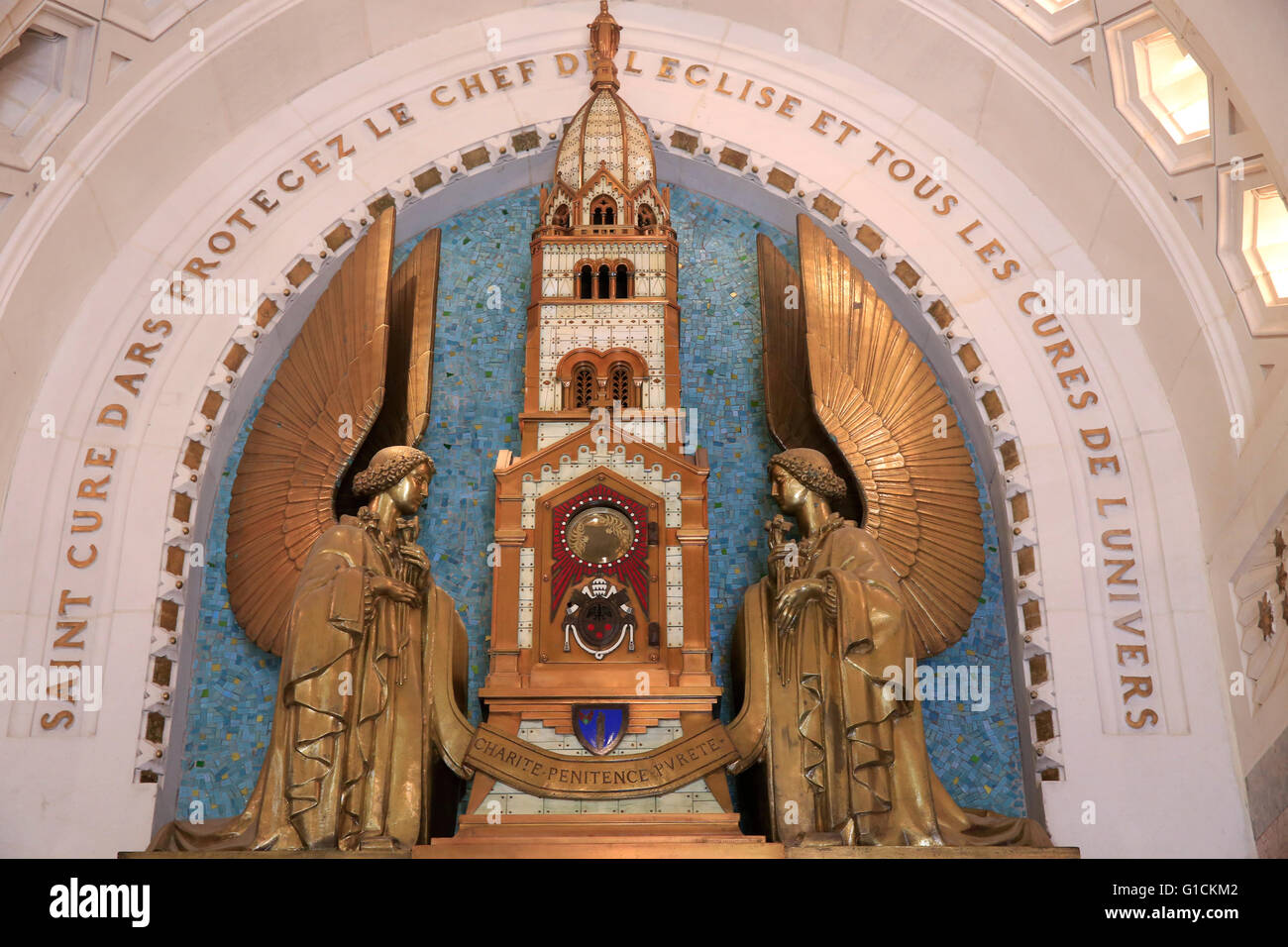 Ars-Sur-Fromans. Heiligtum-Schrein von Jean-Marie Vianney (der Heilung von Ars).  Kapelle des Herzens.  Frankreich. Stockfoto