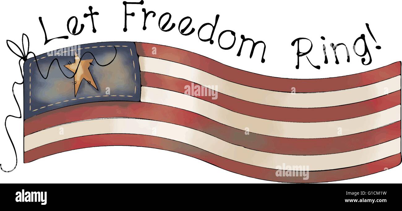 patriotische, Vereinigte Staaten von Amerika, USA, Amerika, Usa, Americana, primitive, Sternen, Streifen, Fahnen, Banner Stock Vektor