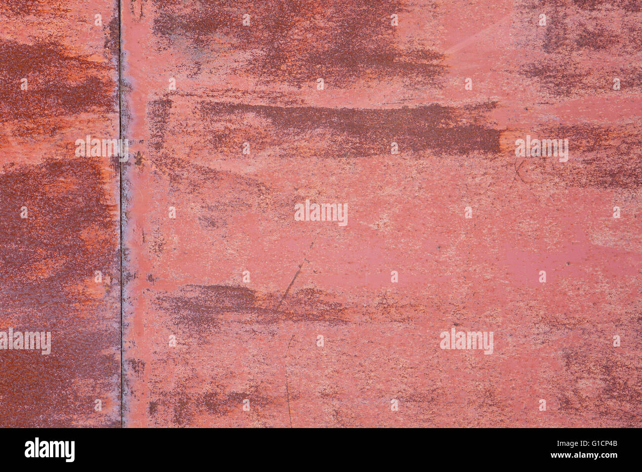 roten Rost Platte Hintergrund oder rauen, kratzigen Textur Stockfoto