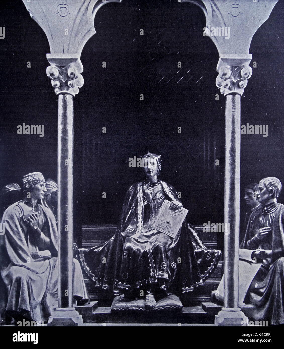 Porträt von König Alfons X. (1221-1284) König von Kastilien, León und Galicien. Vom 13. Jahrhundert Stockfoto