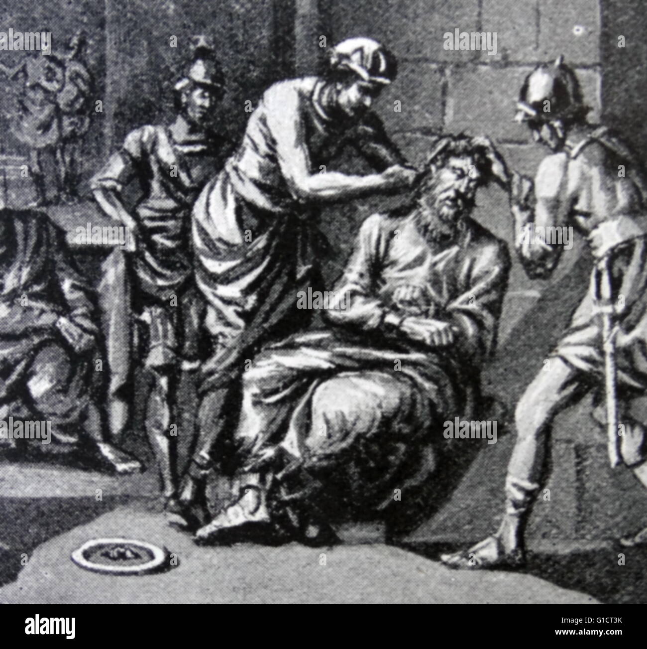 Folter eines römischen Gefangenen möglicherweise eine frühchristliche ca. 200 n. Chr. Stockfoto