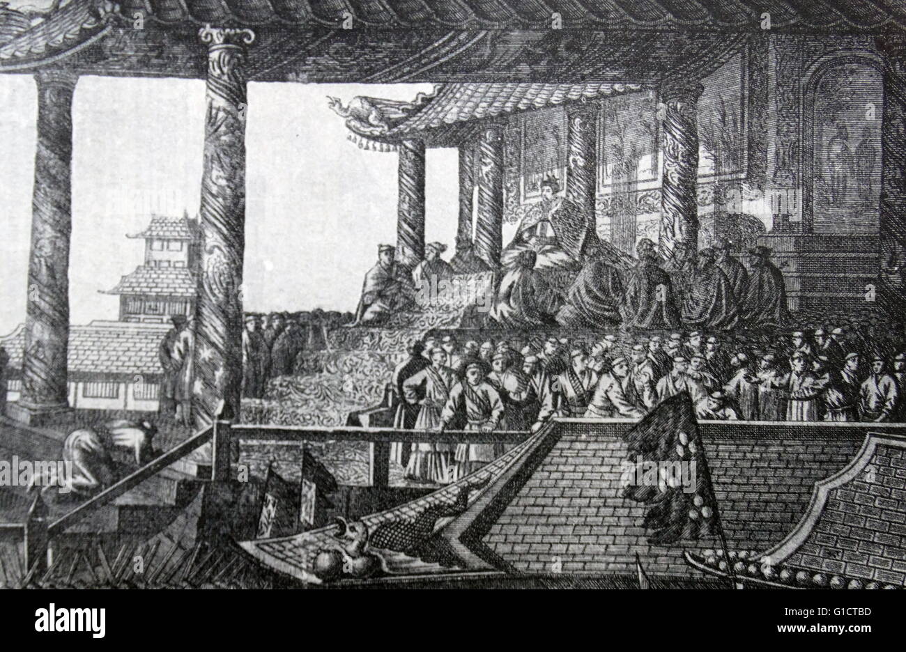 Beispiel für das Tokugawa-Shogunat, die letzten feudalen japanische Militärregierung. Vom 17. Jahrhundert Stockfoto