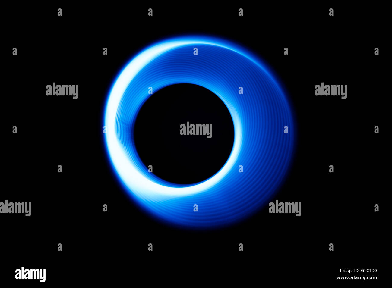 Schallwellen in die sichtbare blaue Farbe Stockfoto