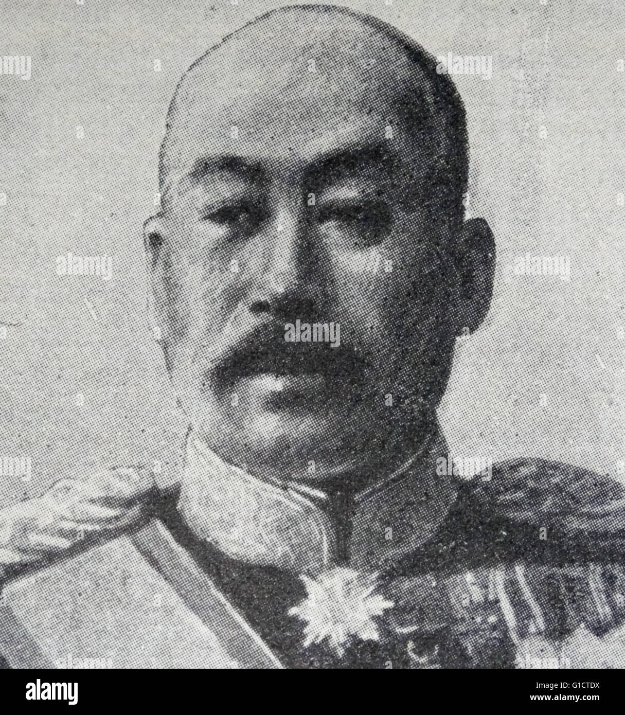 Gensui Graf Terauchi Masatake (5. Februar 1852 – 3. November 1919); war ein japanischer Offizier; Prokonsul und Politiker. Premierminister von Japan vom 9. Oktober 1916, 29. September 1918. Stockfoto