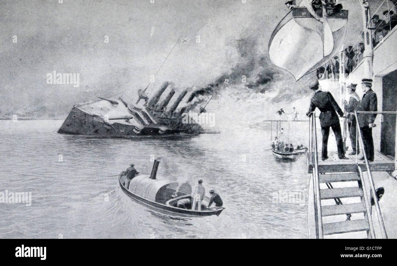 Während Der Schlacht Von Chemulpo Bay 1904 Zu Beginn Des