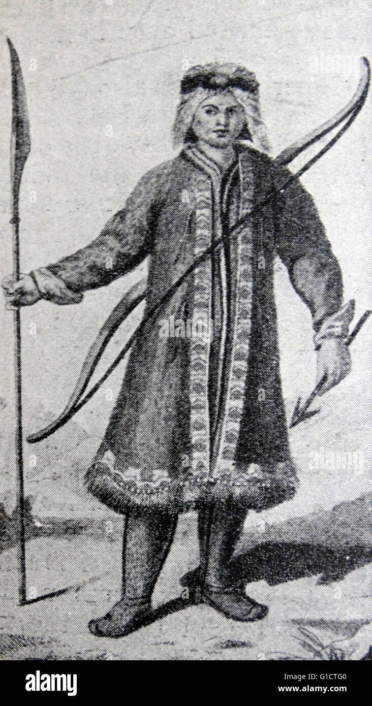 Russischen Jakutsk Jäger um 1800 Stockfoto