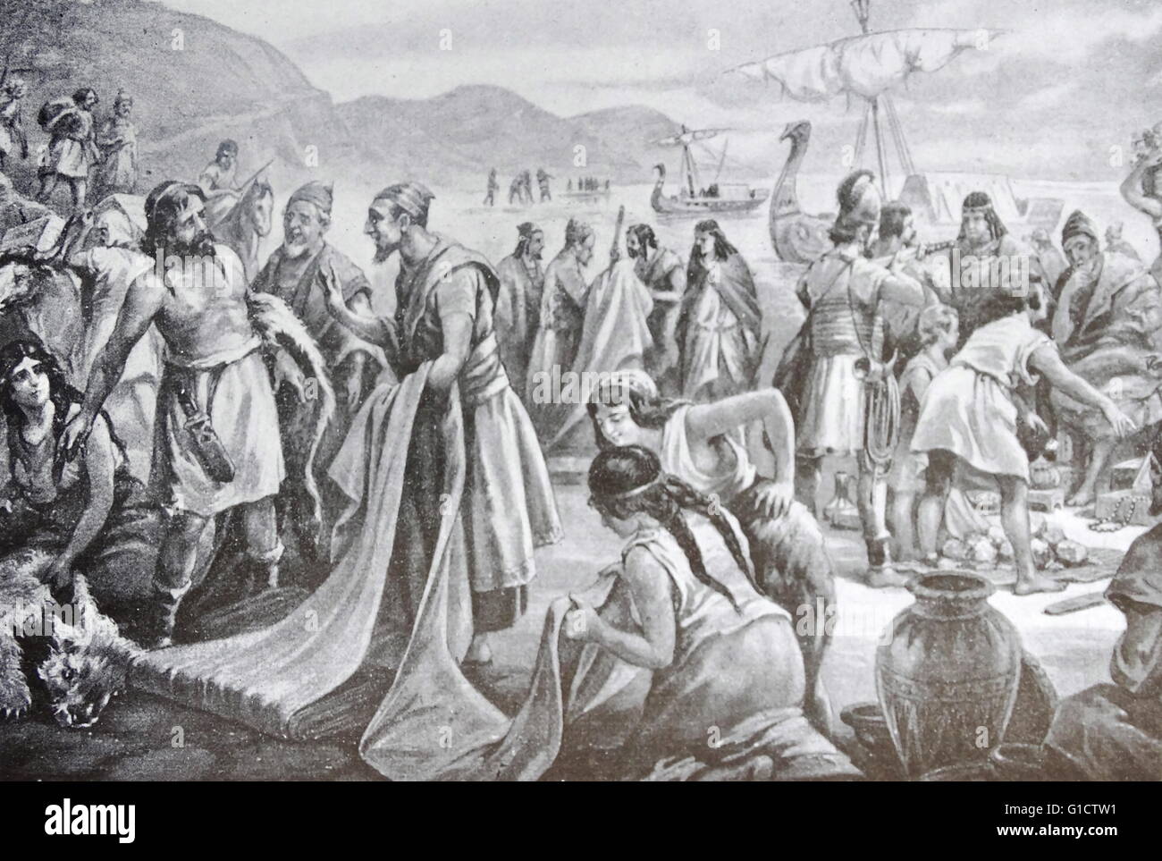 Phönizische Händler das westliche Mittelmeer 3200 v. Chr. zu erreichen. Stockfoto