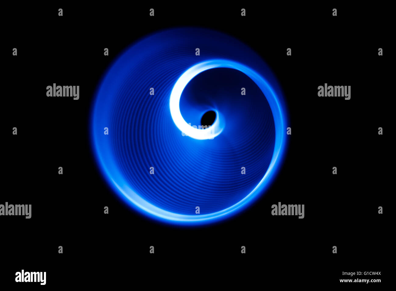 Schallwellen in die sichtbare blaue Farbe Stockfoto