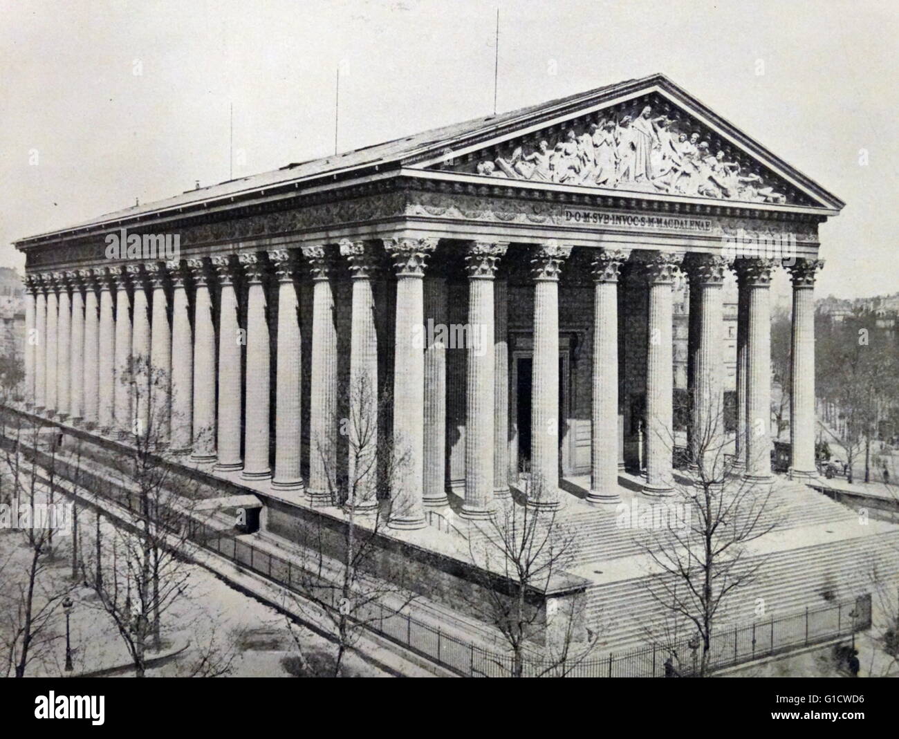 Fotoabzug der Madeleine, eine römisch-katholische Kirche besetzt, einem beherrschenden position im 8. Arrondissement von Paris. Vom 19. Jahrhundert Stockfoto