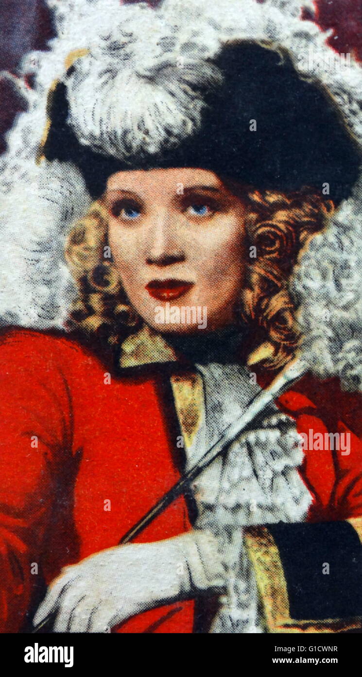 Marlene Dietrich (1901-1992), ein deutsch-US-amerikanische Schauspielerin und Sängerin. Vom 20. Jahrhundert Stockfoto