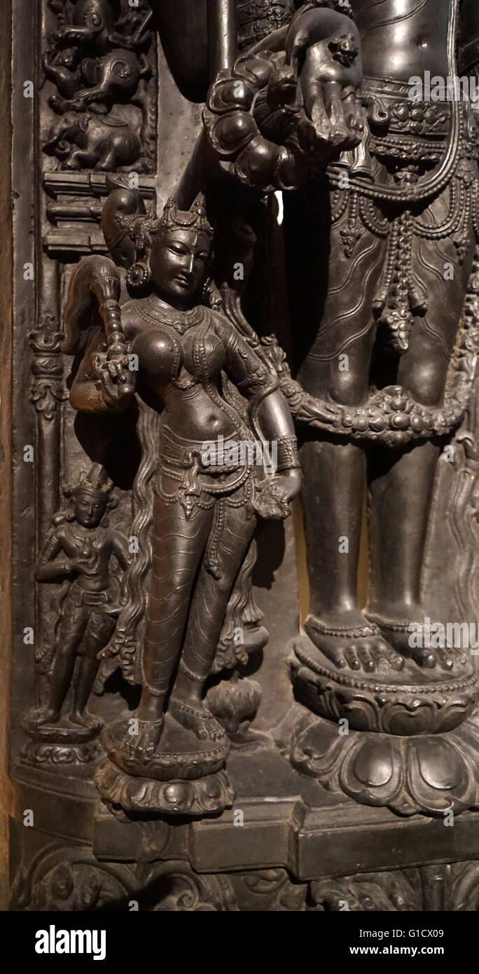 Verglaste steinerne Figur des ägyptischen Gottes Thot, aus dem alten Ägypten Stockfoto