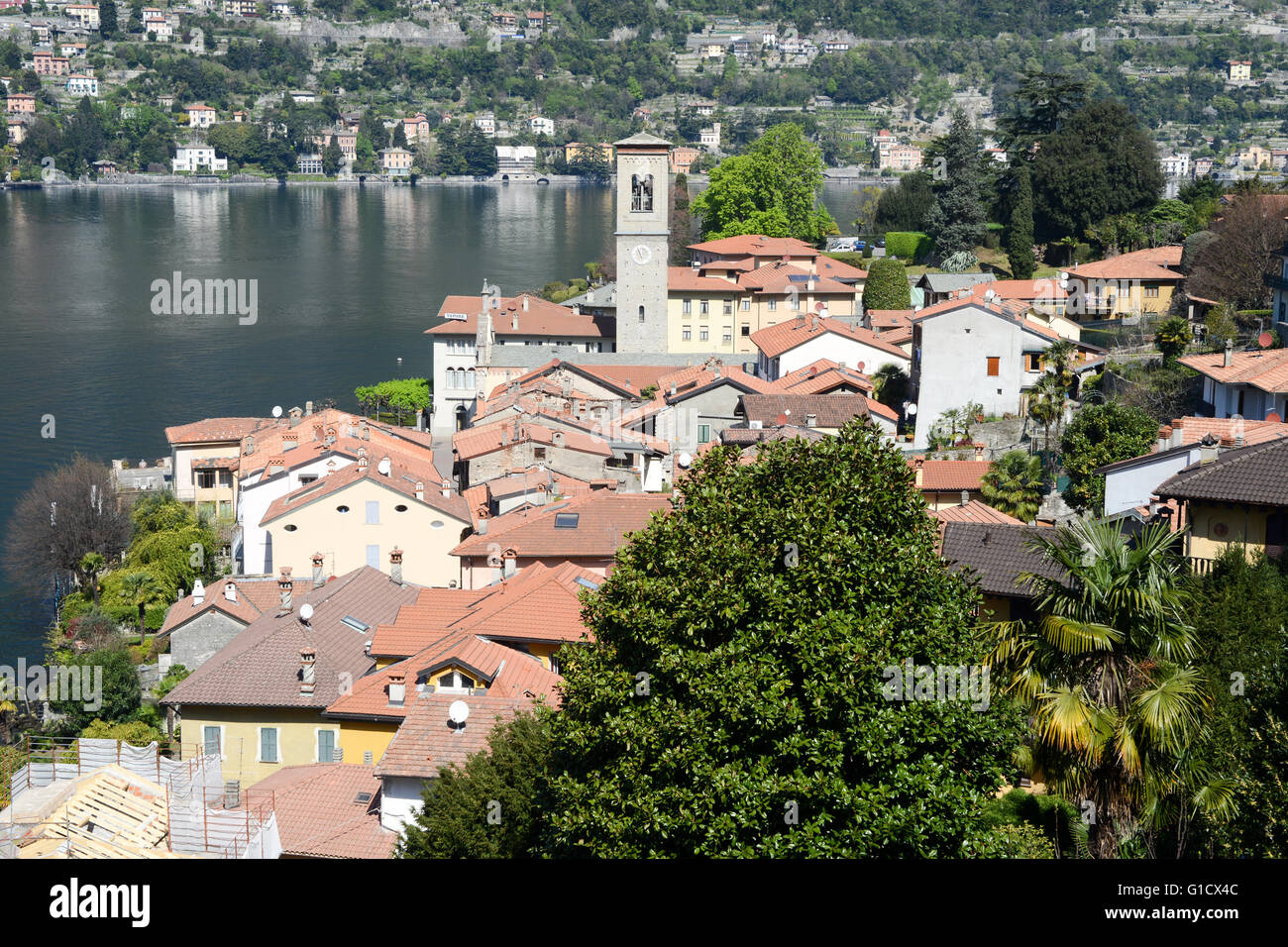 Das Dorf von Torno am Comer See, Italien Stockfoto