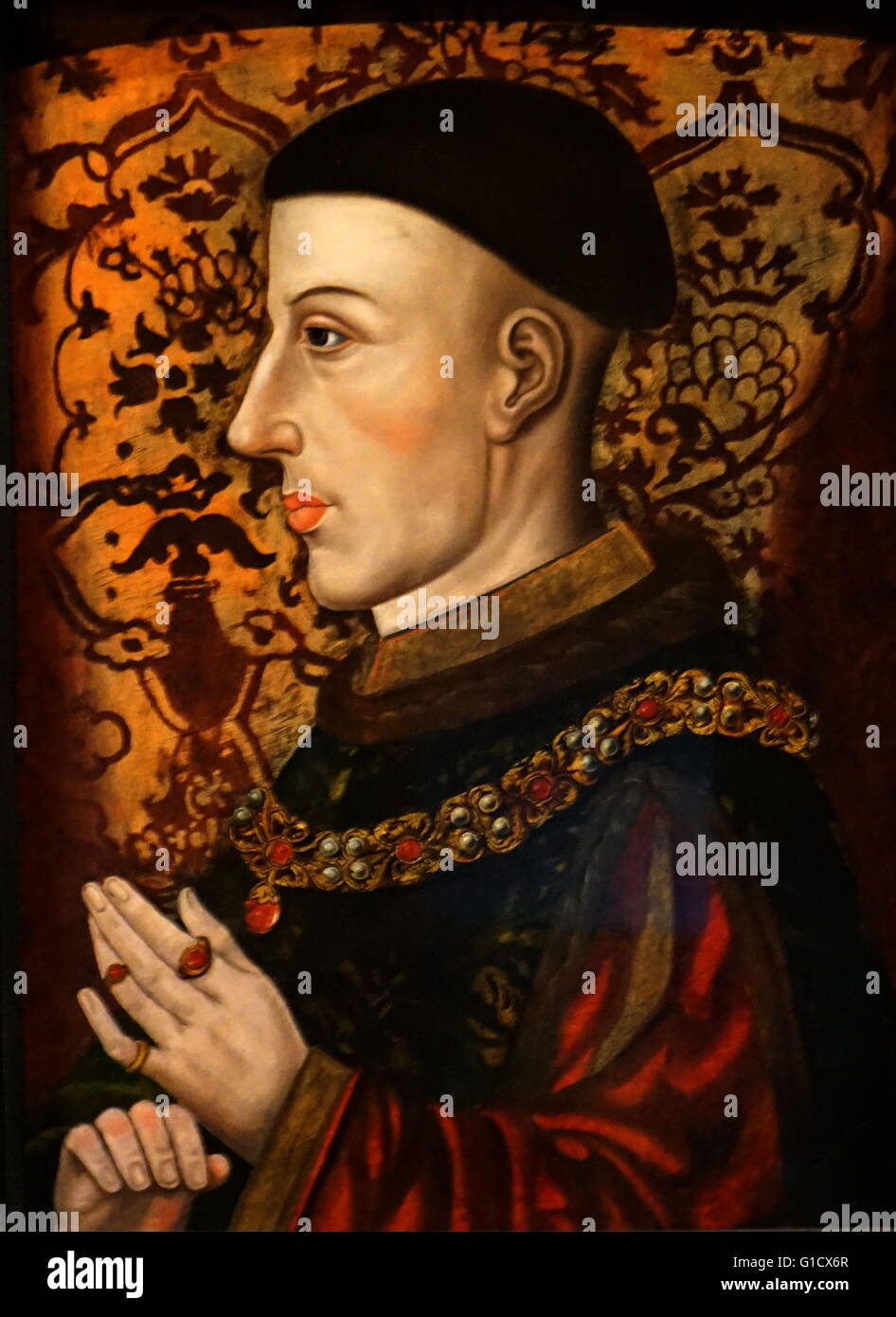 Porträt von König Heinrich v. von England (1387-1422) König von England. Vom 15. Jahrhundert Stockfoto