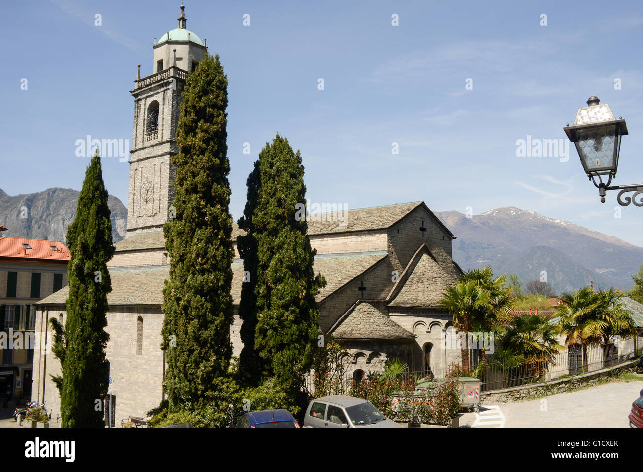 Die Kirche von Bellagio am Comer See, Italien Stockfoto