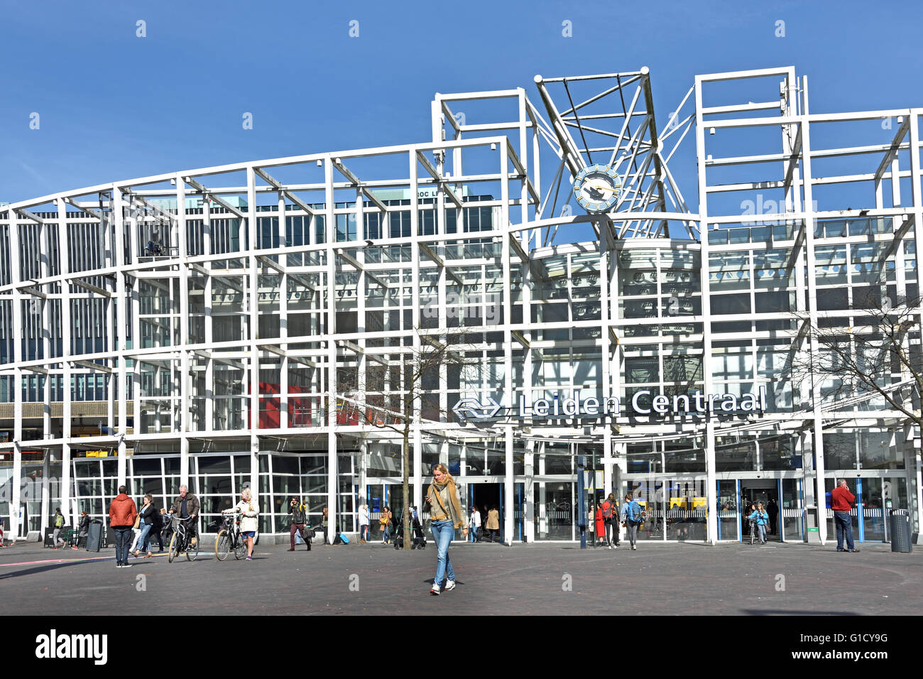 Bahnhof Leiden Centraal (Central) die Niederlande niederländische Stockfoto