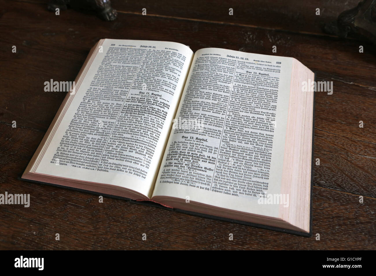 Bibel. Lutherischen Tempel.    Obersteinbach. Frankreich. Stockfoto