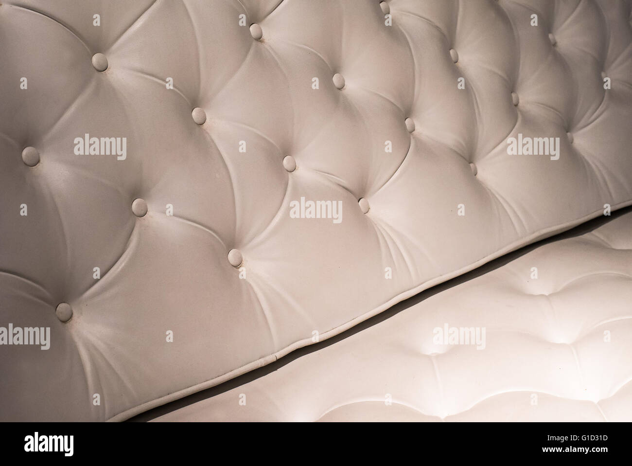 Weißen Sofa Textur Stockfoto