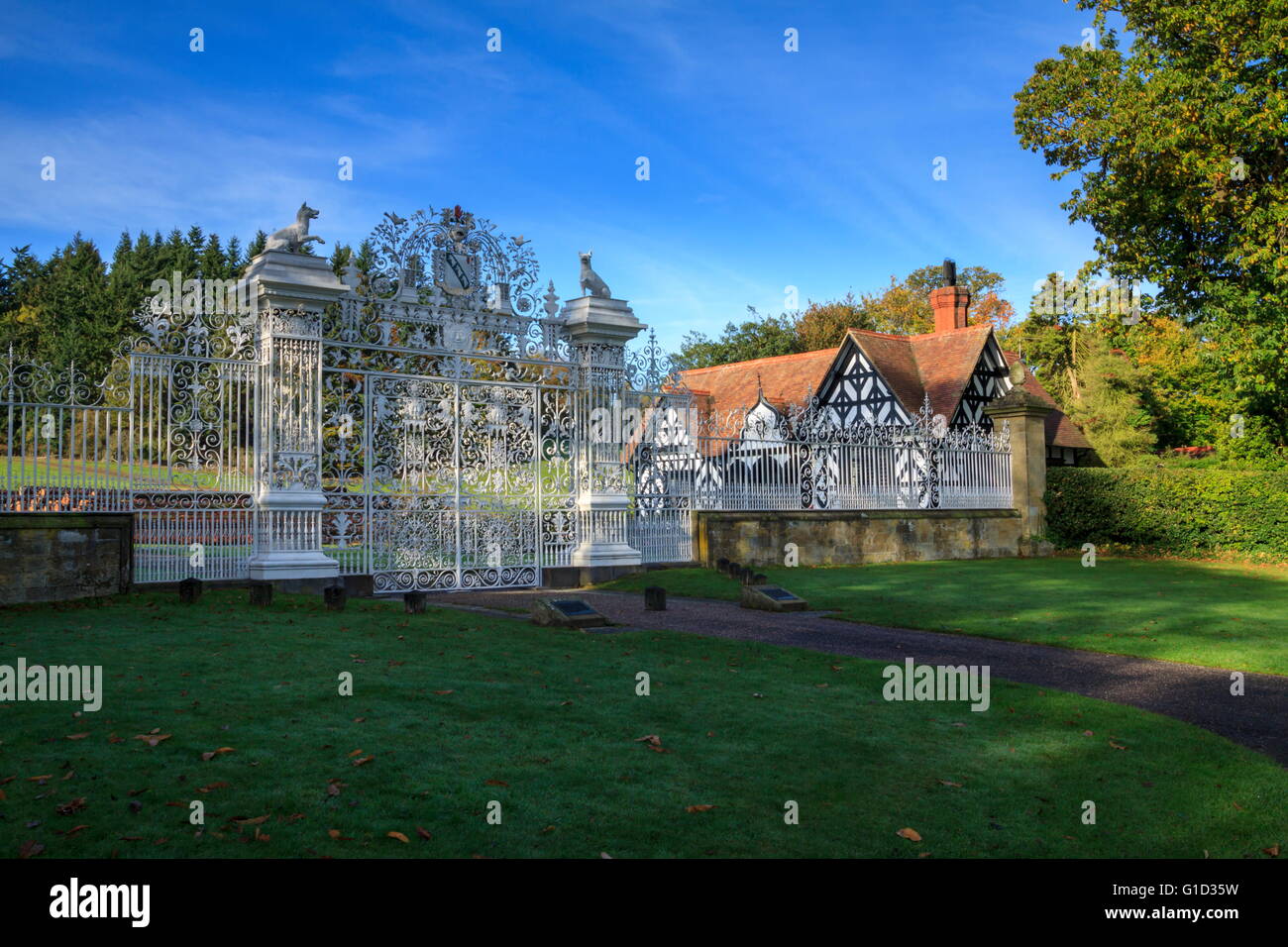 Schmiedeeiserne Tore, Wales Stockfoto