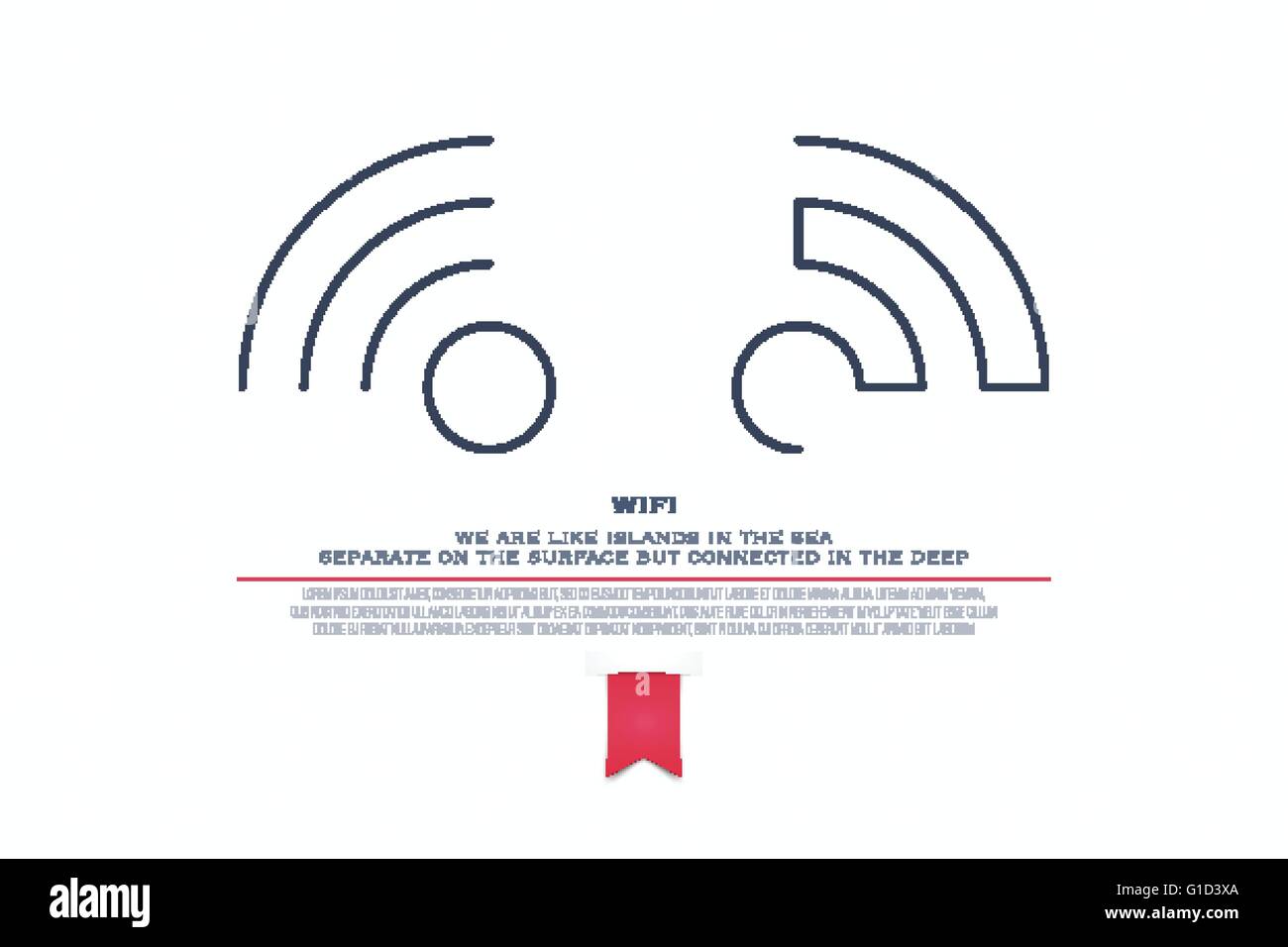 zwei dünne Linie drahtlose Stilikonen und Wifi-Logo. isoliert, Vektor-Radiowelle Symbol. kostenlos Internet Verbindung Zone anmelden. Techno Stock Vektor