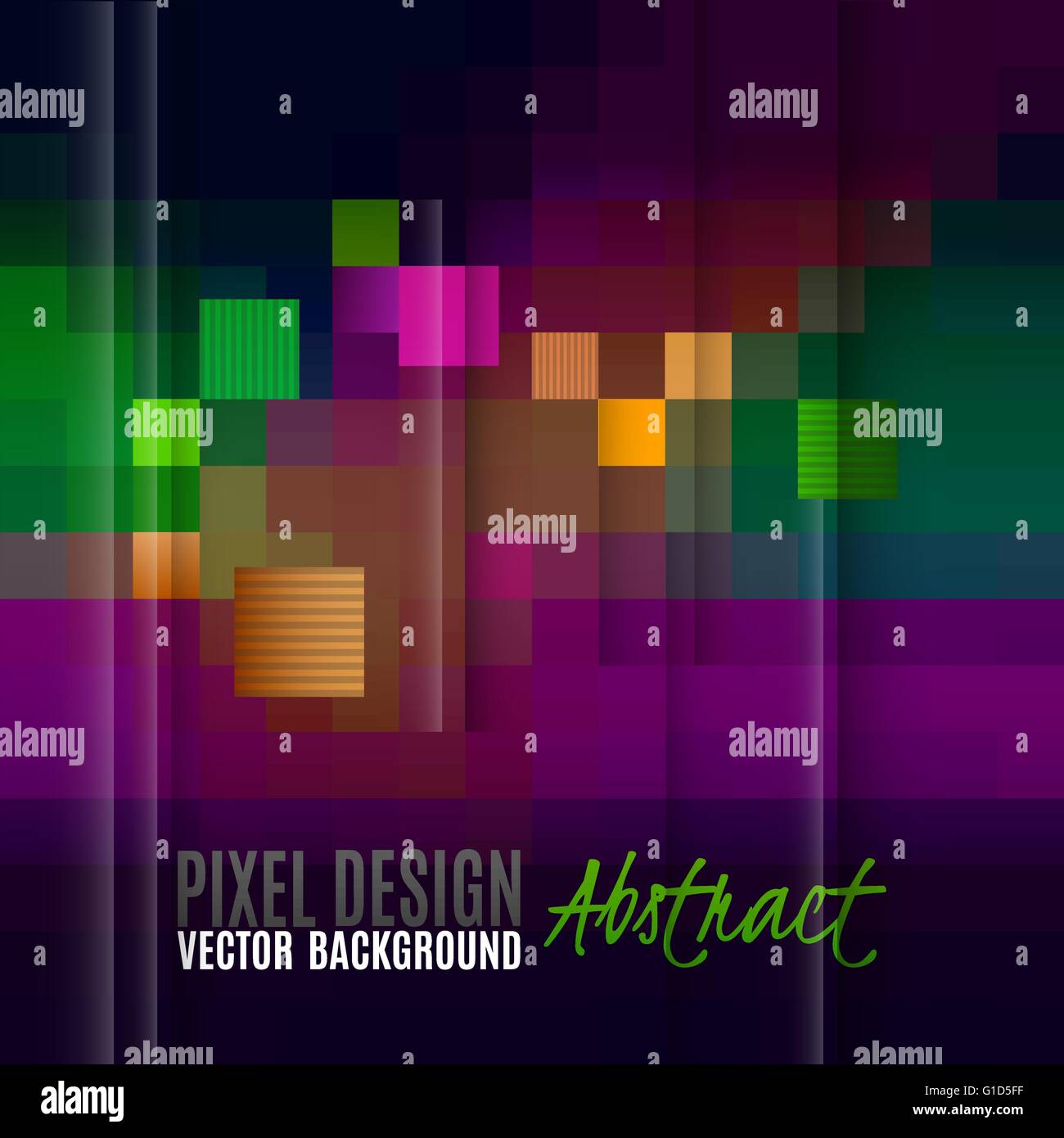 Pixel abstrakten Hintergrund. Buntes Mosaik. Moderne Vektor-Design-Elemente. Stock Vektor