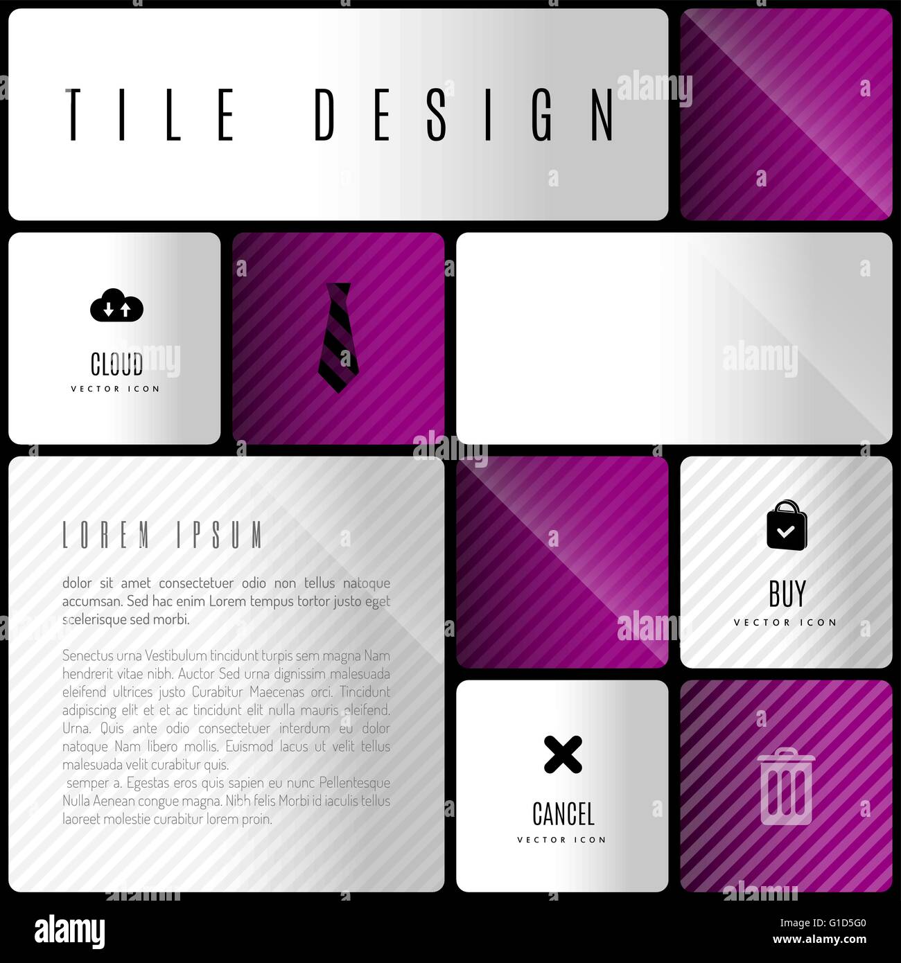 Business-Kachel-Design. Vektor-Design-Elemente für Flyer, Vorlagen, Infografiken. Stock Vektor
