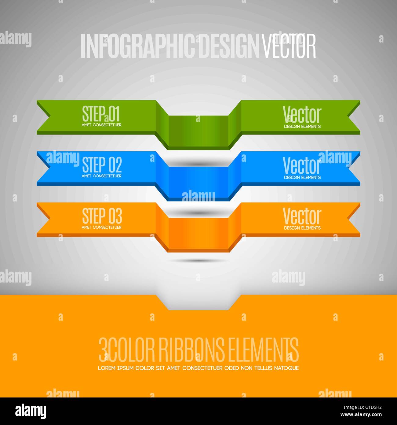 Drei Banner als Infografik Design. Vektor-Elemente für Geschäftsbericht. Stock Vektor