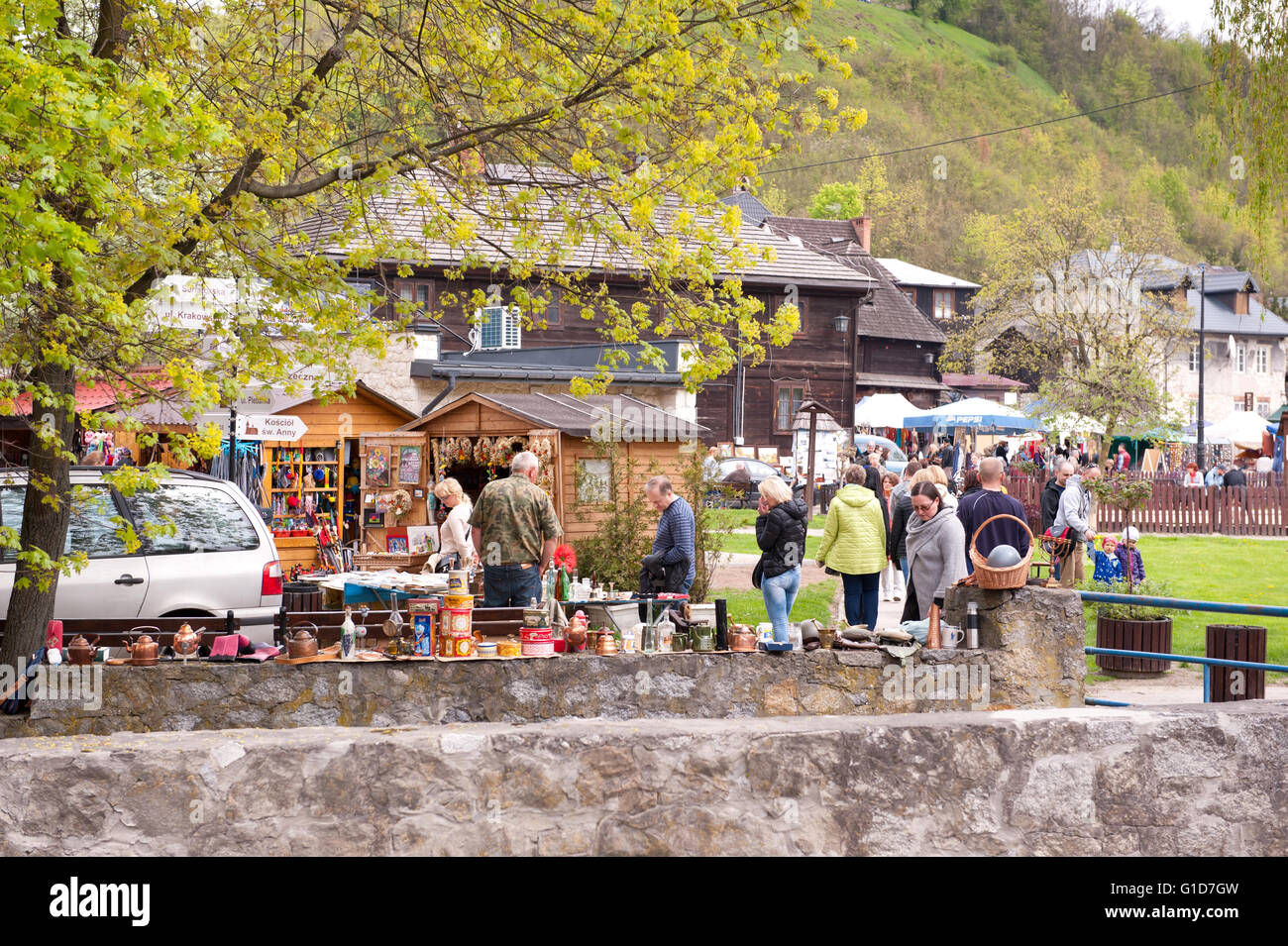 Souvenirs-Basar in Kazimierz Dolny, Polen, Europa, böhmische touristischen Reiseziel beliebten polnischen Sehenswürdigkeiten. Stockfoto