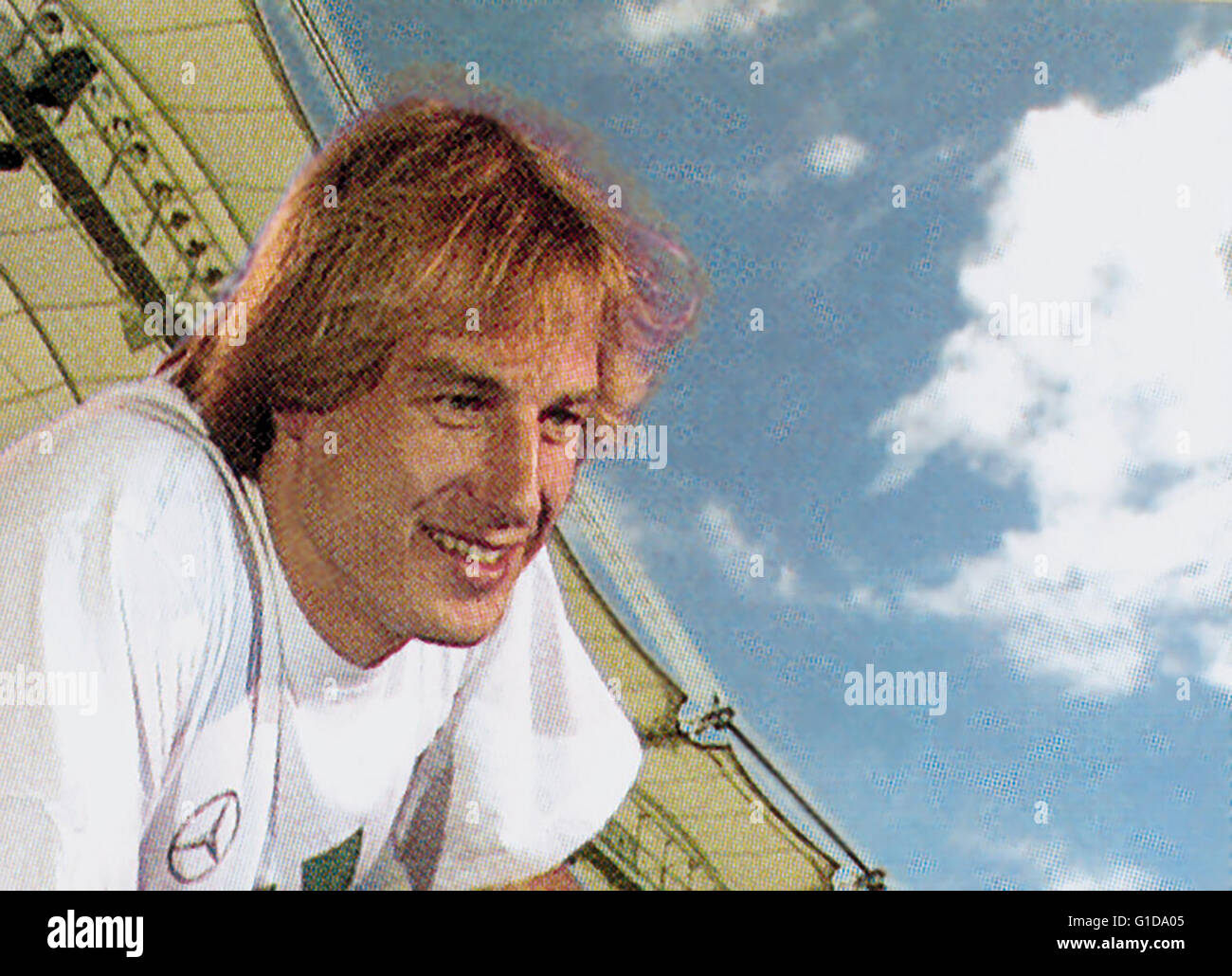 Fußballregeln, sterben - Kommentiert von Jürgen Klinsmann / Jürgen Klinsmann Stockfoto