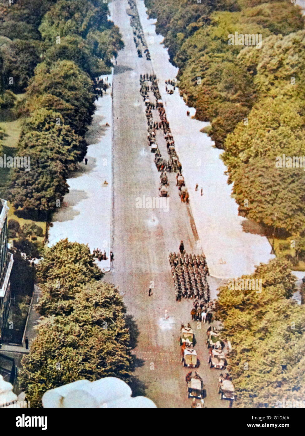 Deutsche Armee an der Avenue Foch, Paris während des Falles von Weltkrieg zwei 1940 Frankreich Stockfoto