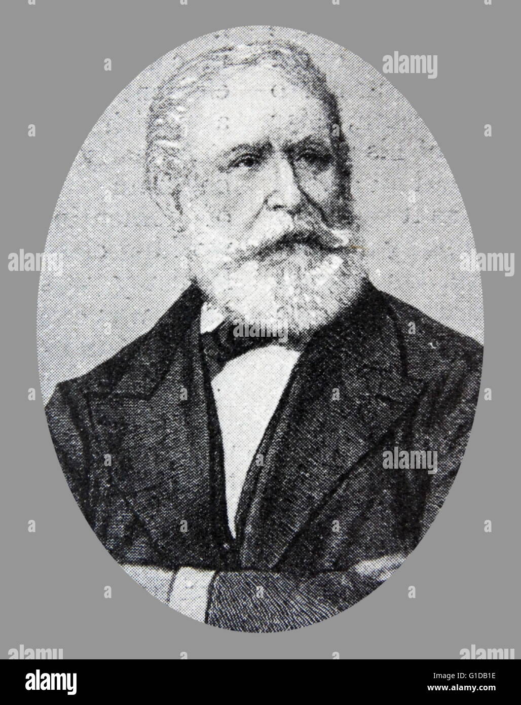 Kossuth im späteren Leben. Ein ungarischer Rechtsanwalt, Politiker und Gouverneur-Präsident des ungarischen Königreich während der Revolution von 1848-1849. Stockfoto