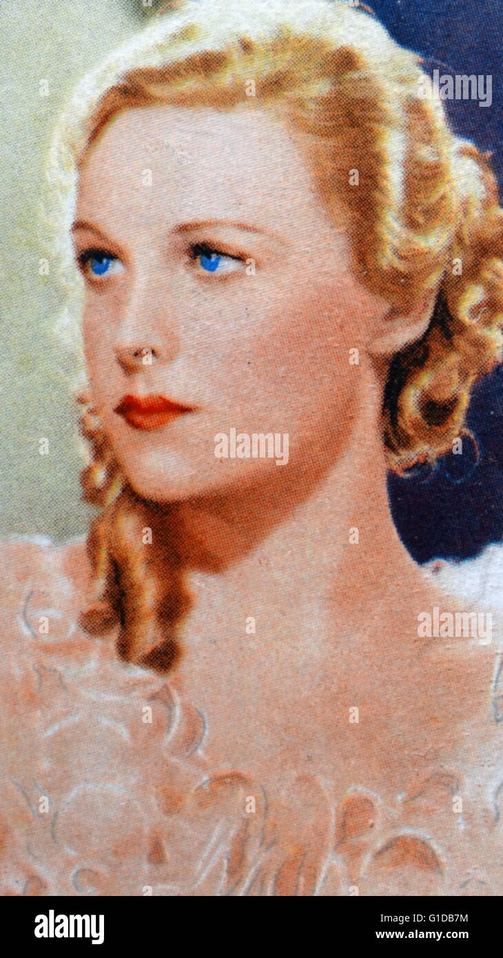 Edith Madeleine Carroll (1906 – 1987) englische Schauspielerin, sowohl in Großbritannien und Amerika in den 1930er und 1940er Jahren populär. Auf dem Höhepunkt ihres Erfolges war sie die bestbezahlte Schauspielerin der Welt Stockfoto