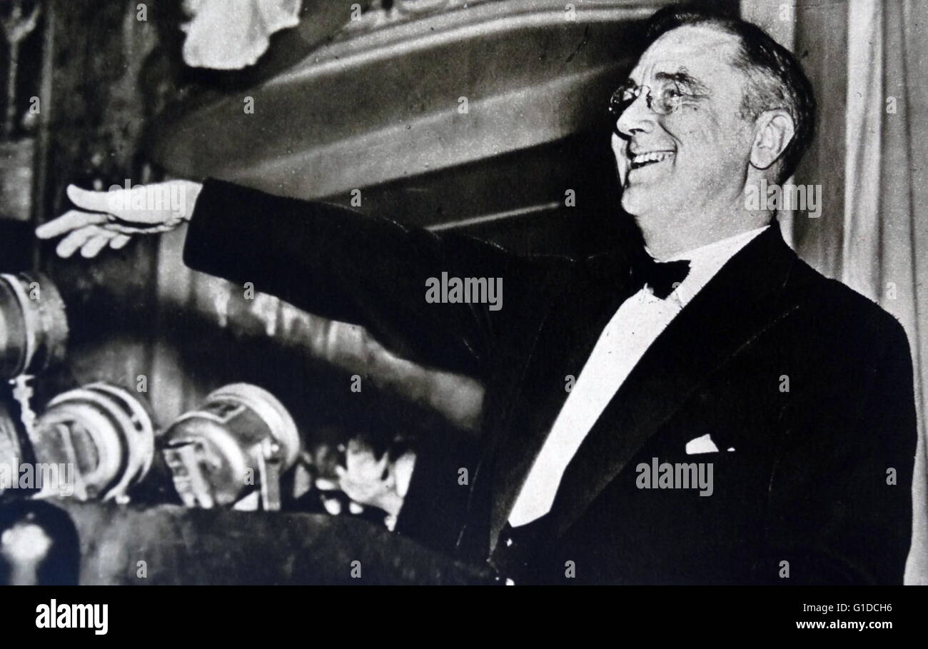 König Zogu Albanien trifft mit italienischen faschistischen Außenminister Graf Ciano 1936 Stockfoto