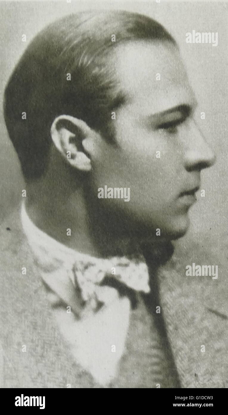 Porträtfotografie von Rudolph Valentino (18895-1926) ein italienisch-amerikanischer Schauspieler. Vom 20. Jahrhundert Stockfoto