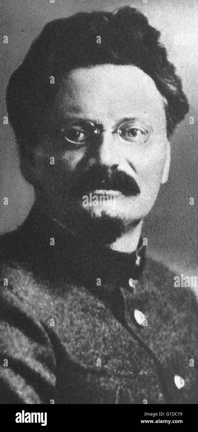 Leon Trotzki 1879 – 1940. Marxistischer revolutionär und Theoretiker, sowjetischer Politiker und Gründungsführer der Roten Armee. Stockfoto