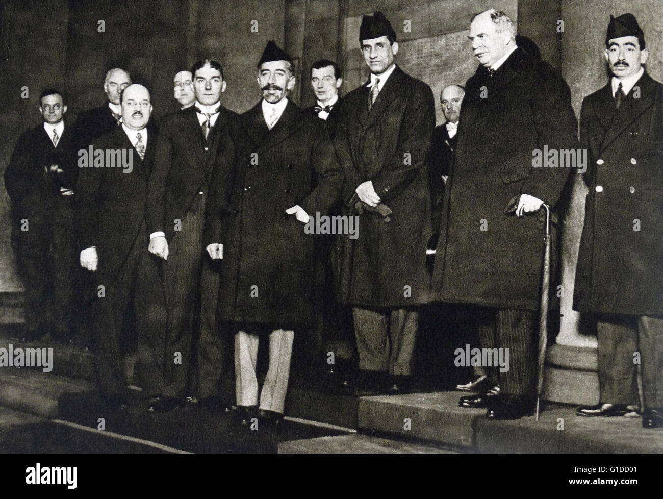 Faisal bin ich Hussein 1883 – 1933. König der arabischen Königreich Syrien oder Großsyrien 1920 und war der König des Irak vom 23. August 1921 bis 1933. Er war Mitglied der haschemitischen Dynastie. Stockfoto