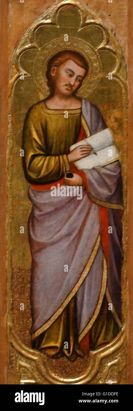 Porträt des Heiligen Lukas von Jacopo di Cione (1325-1390) ein italienischer Maler. Vom 14. Jahrhundert Stockfoto